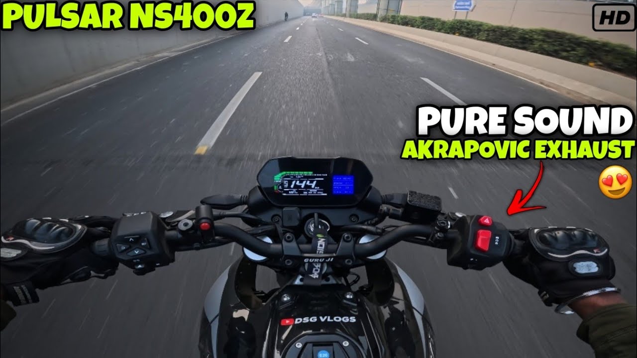 PULSAR NS400Z PURE EXHAUST SOUND | AKRAPOVIC EXHAUST | @DSG VLOGS
