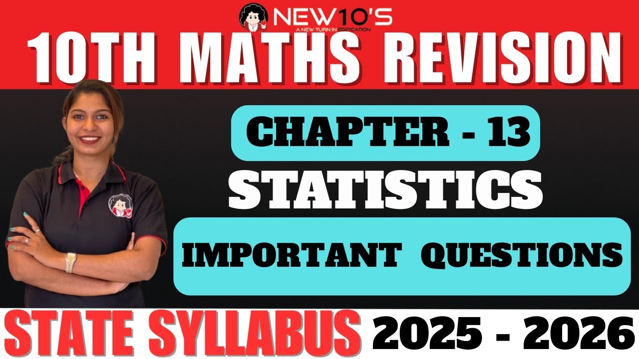 10TH MATHS || CHAP 13 || STATISTICS || IMPORTANT QUESTIONS || RESHMA MISS