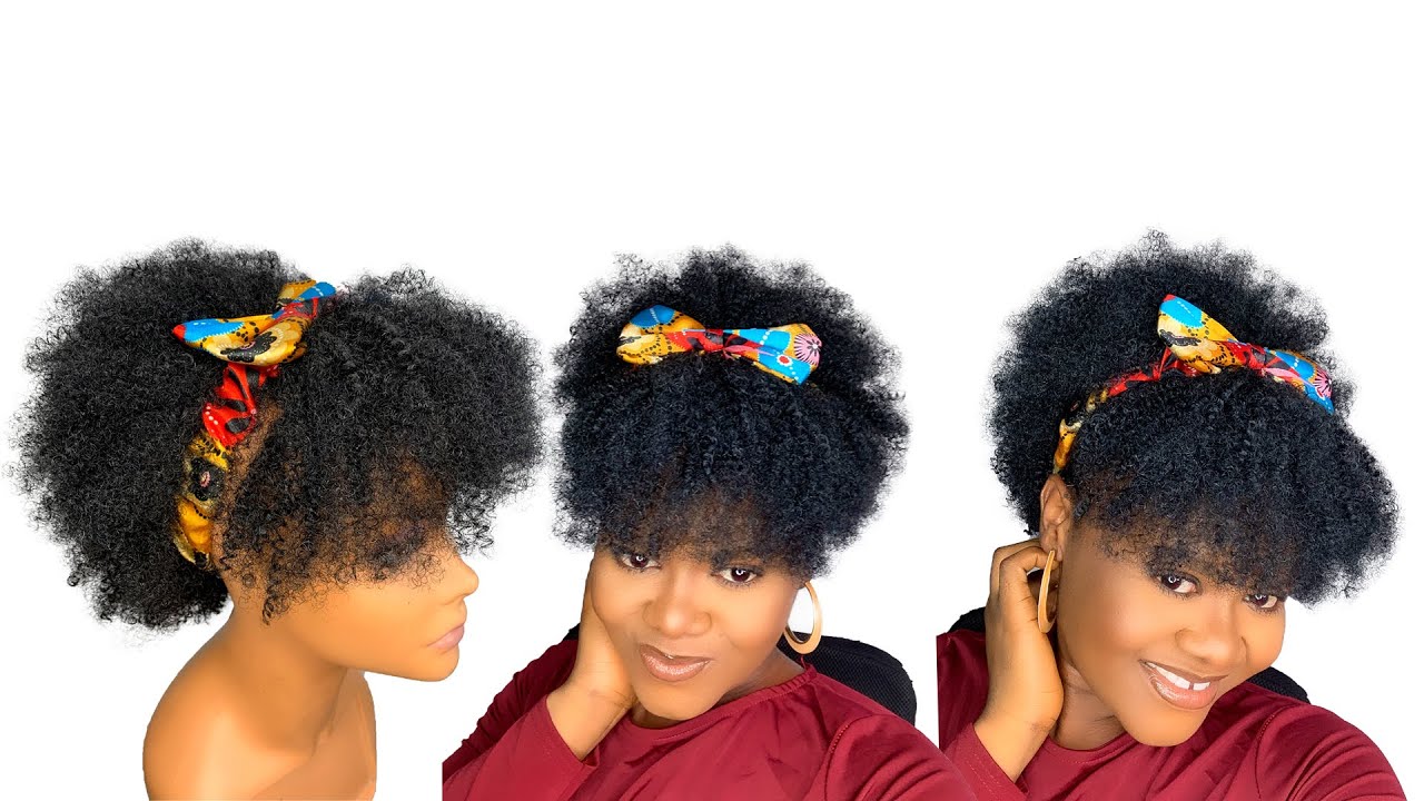 😱GAME CHANGER!!! DIY $2 NATURAL KINKY CURL HEAD BAND WIG | Detailed Steps