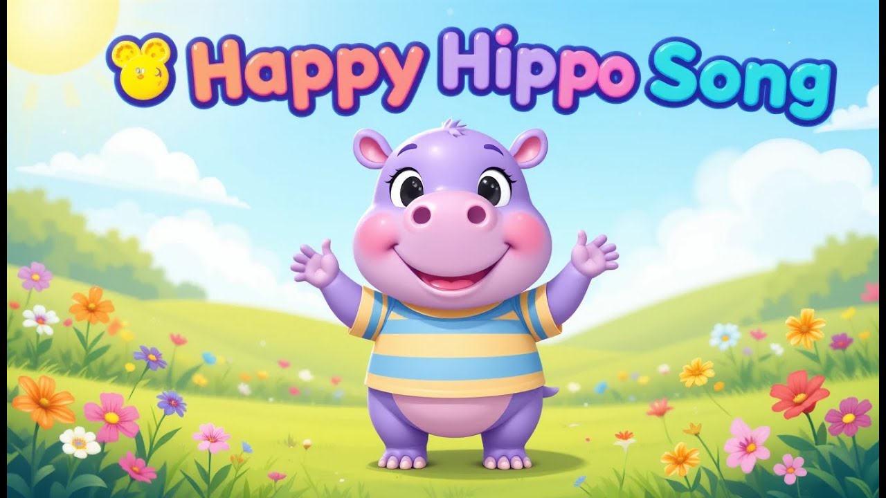 Kids Songs | Happy Hippo Song 🦛 | Fun Animal Song for Kids | Nursery Rhyme & Dance