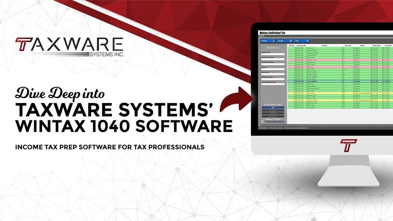 Wintax 1040 Program – Detailed Training 2026