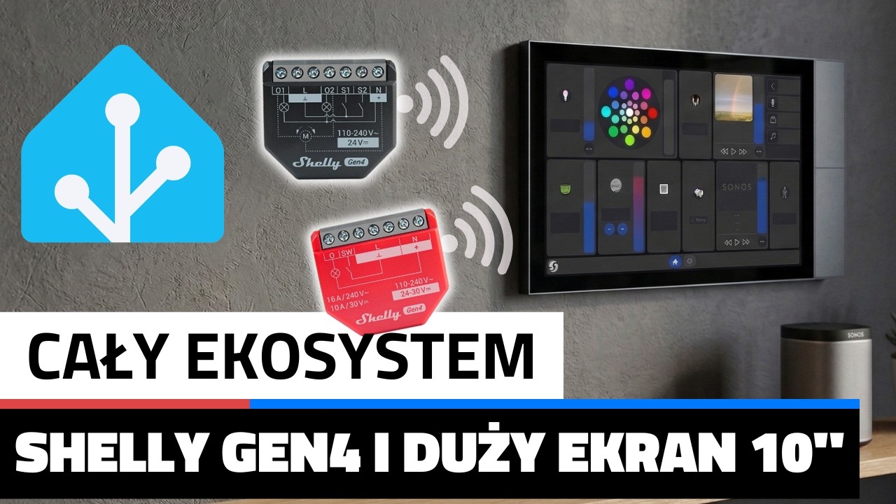 Kompletny ekosystem Shelly z dużym Wall Panel XL w Twoim Home Assistant