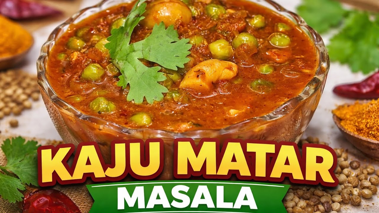 Restaurant Style Kaju Matar Masala at Home|Creamy & Rich Curry Recipe🍛😋🤌