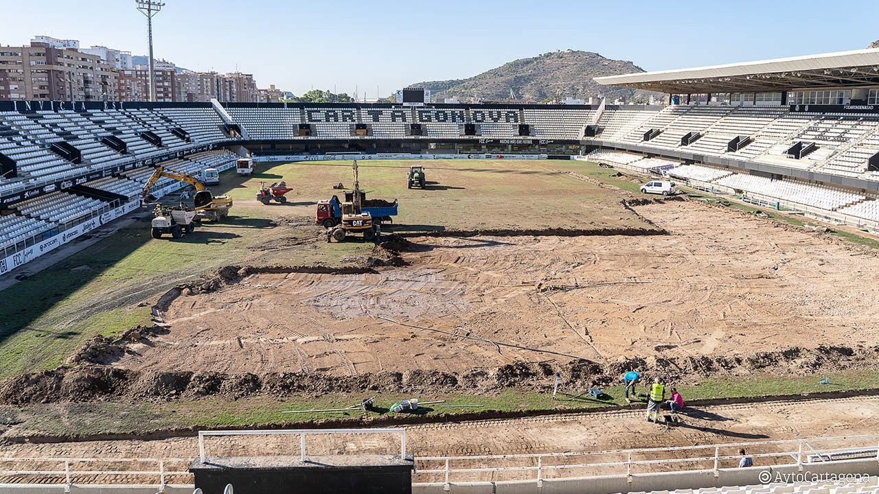 Arrancan las obras en el Estadio Cartagonova por valor de 600.000 euros