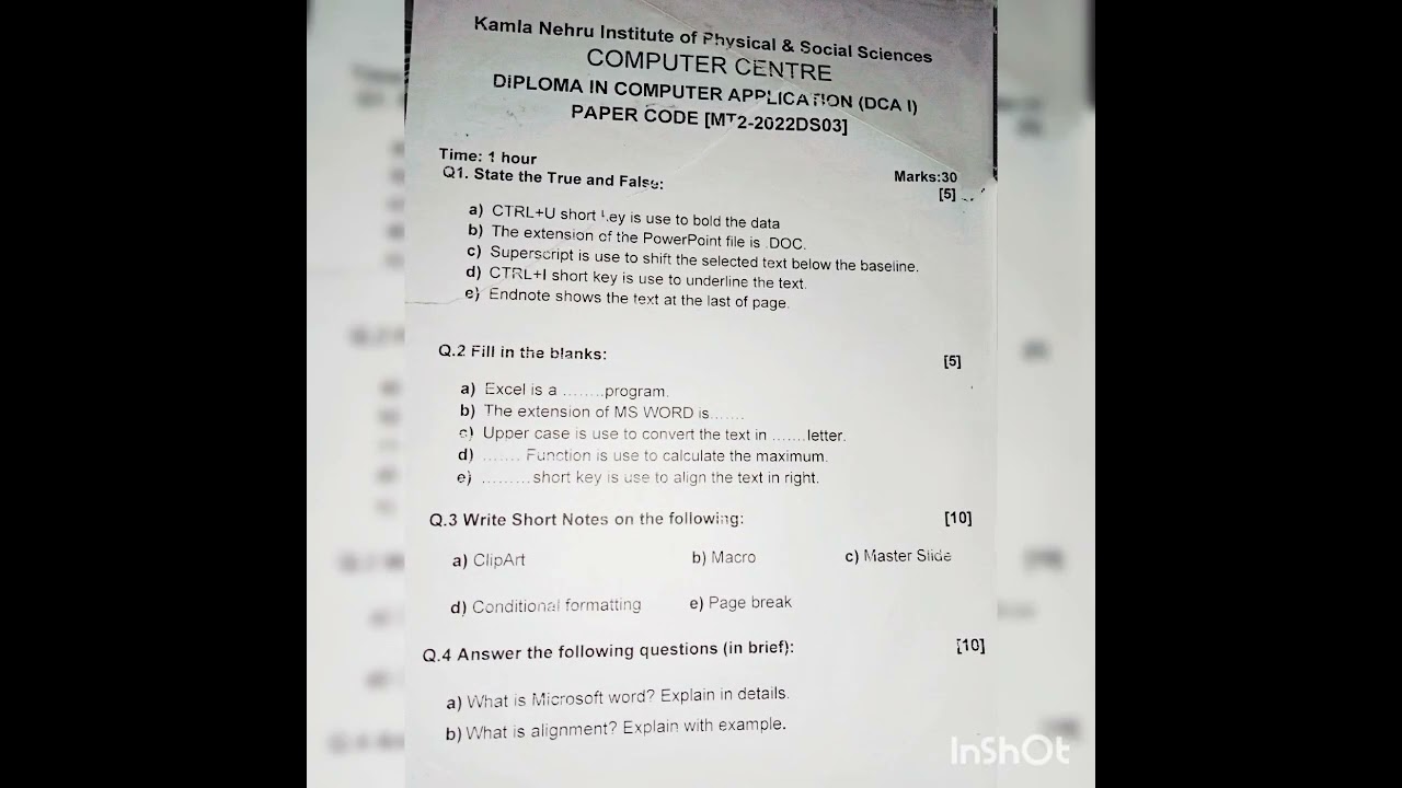 👉🏻#dca 1st year 💫👈🏻 #question #paper #2023 #shorts #viral #trending  #youtubeshorts 😎🤟💫💓