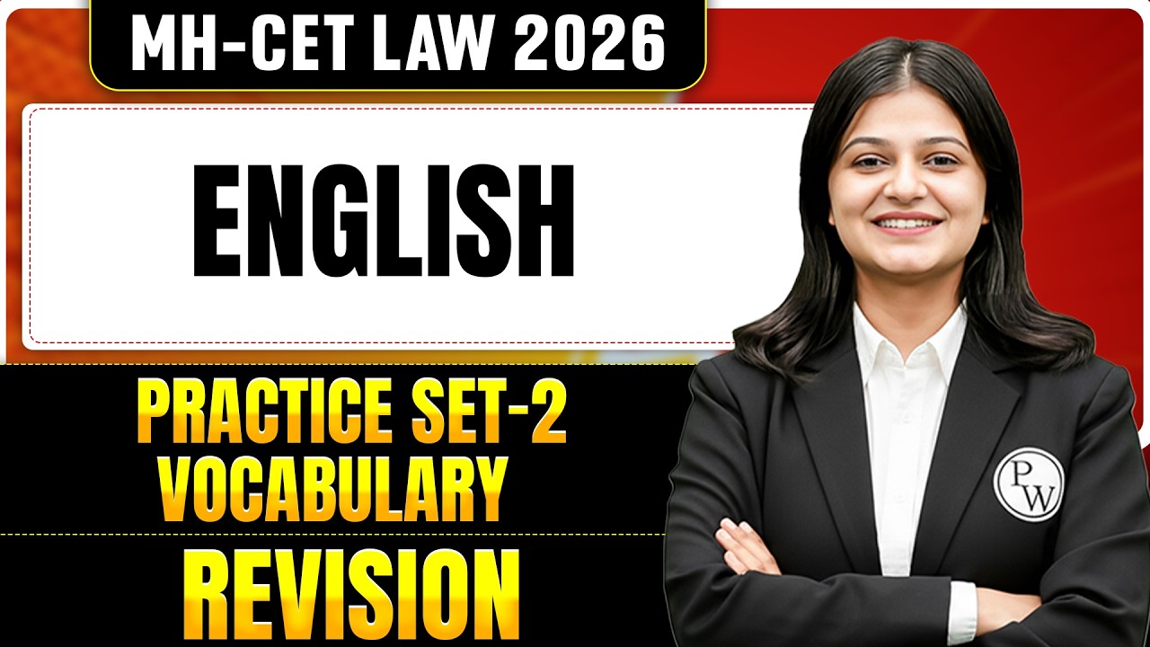 MH-CET Law 2026 | English | Practice Set-2 Vocabulary | Complete Revision