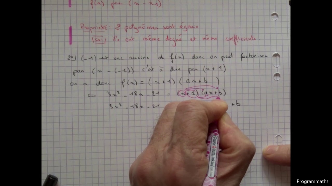 &Eacute;tude des fonctions trin&ocirc;mes - 6. M&eacute;thode d'identification des coefficients pour la factorisation