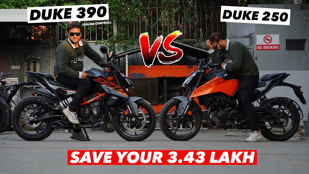 KTM Duke 390 ( Cruise control ) vs KTM Duke 250 ⚡️⚡️| Which KTM is Right for You?