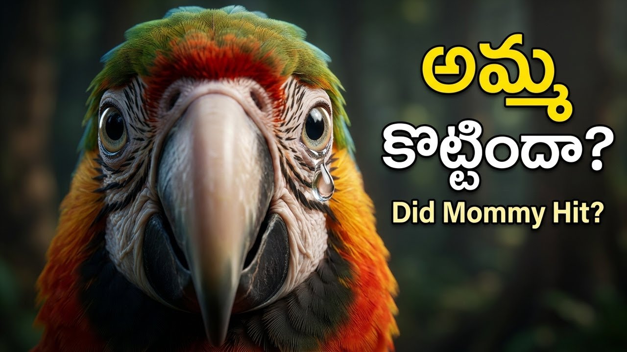 Chitti Chilakamma Amma Kottinda | Popular Telugu Rhymes | Parrot Song 3D | telugu rhymes for babies