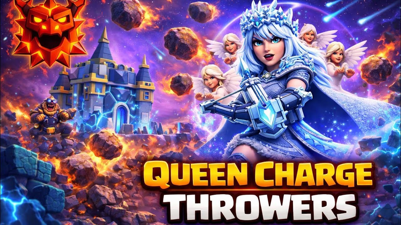 QUEEN CHARGE THROWERS 🔥 Easy 3 Stars in Legend League | Clash of Clans