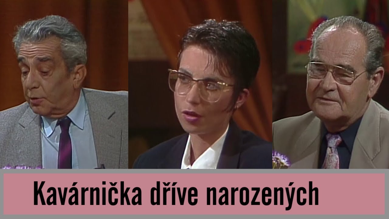 Kavárnička dříve narozených ❖ Martina Menšíková, Jaroslav Šašek a B. Bezouška (1993)
