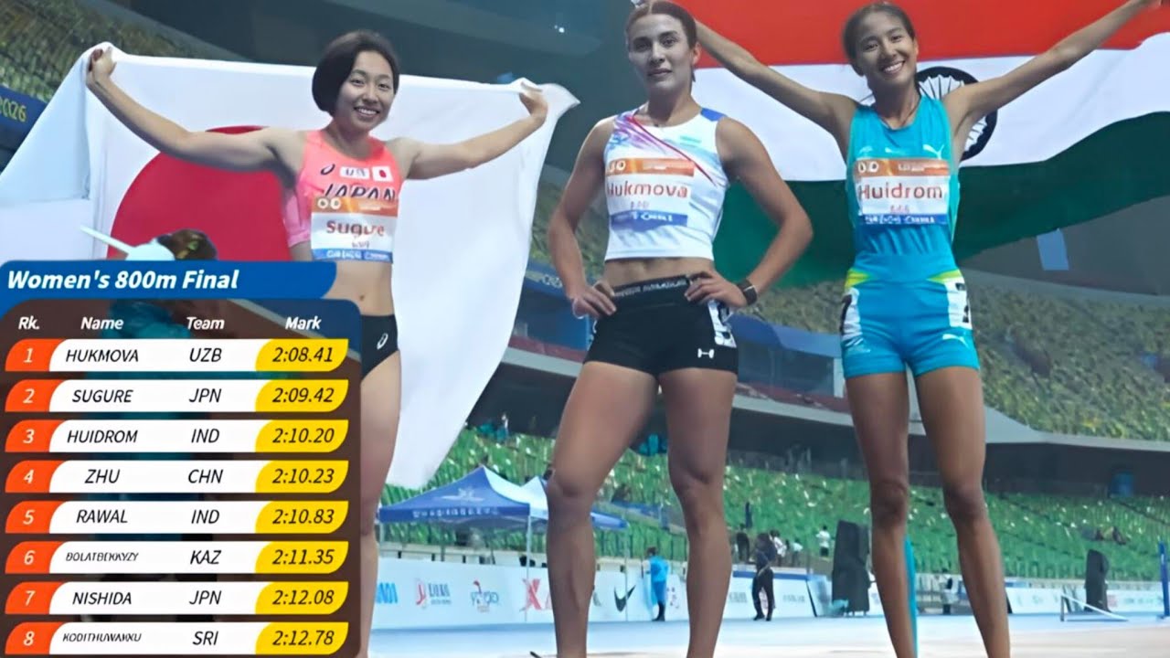 Women's 800m Final - 1st Asian U23 Athletics Championships 2026 Ordos