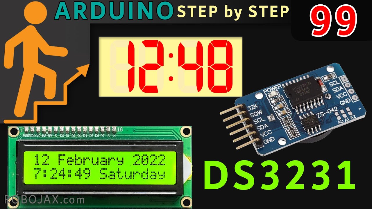 Lesson 99: Building Arduino Digital Clock using DS3231  LCD and Seven Segment Display - RJT435
