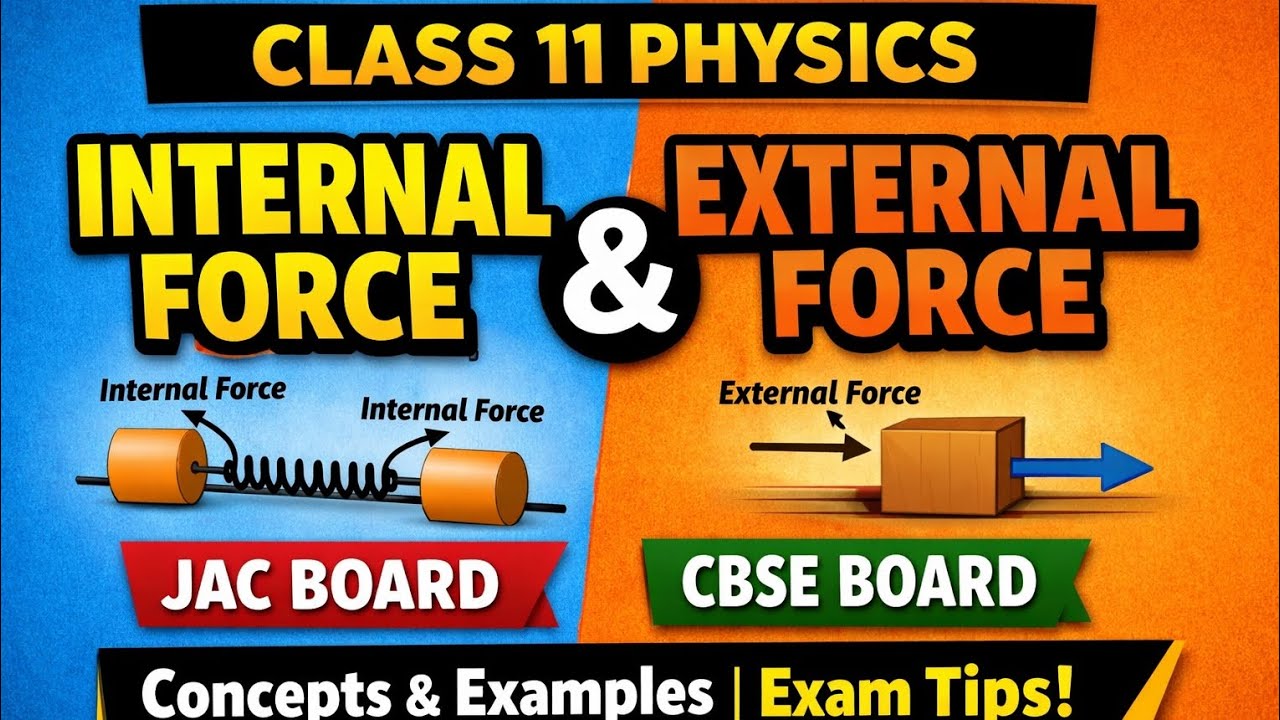 📘 Internal Force and External Force | Class 11 Physics | JAC & CBSE Board