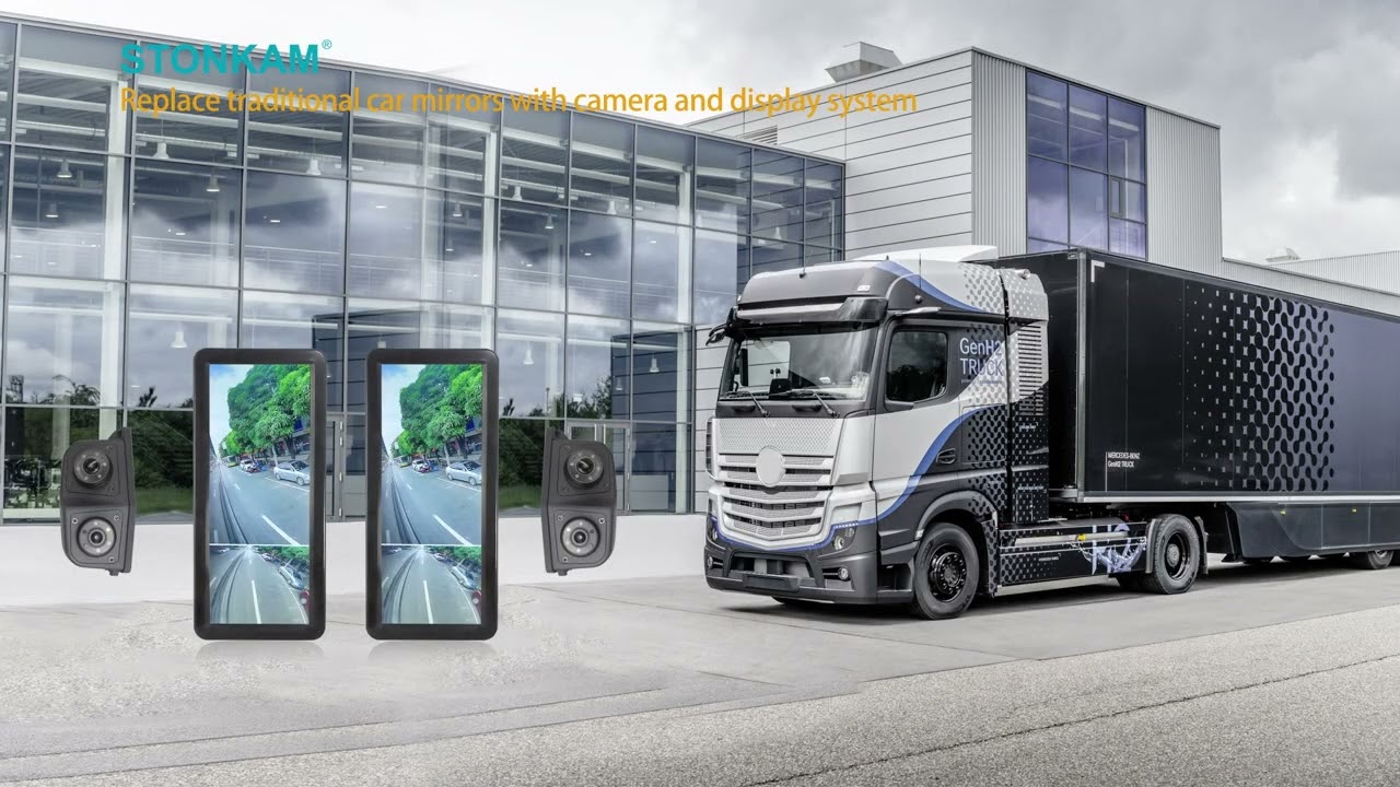 12.3 inch HD Dual Screen Electronic Mirror System for Trucks and Buses Blind Spot Monitoring
