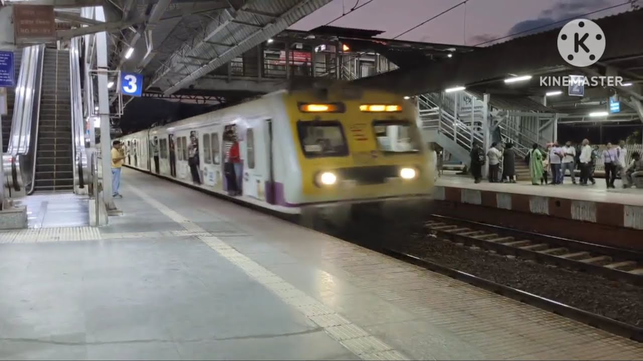 Back to Back High Speed Fast Local Train actions from Diva Junction at evening.