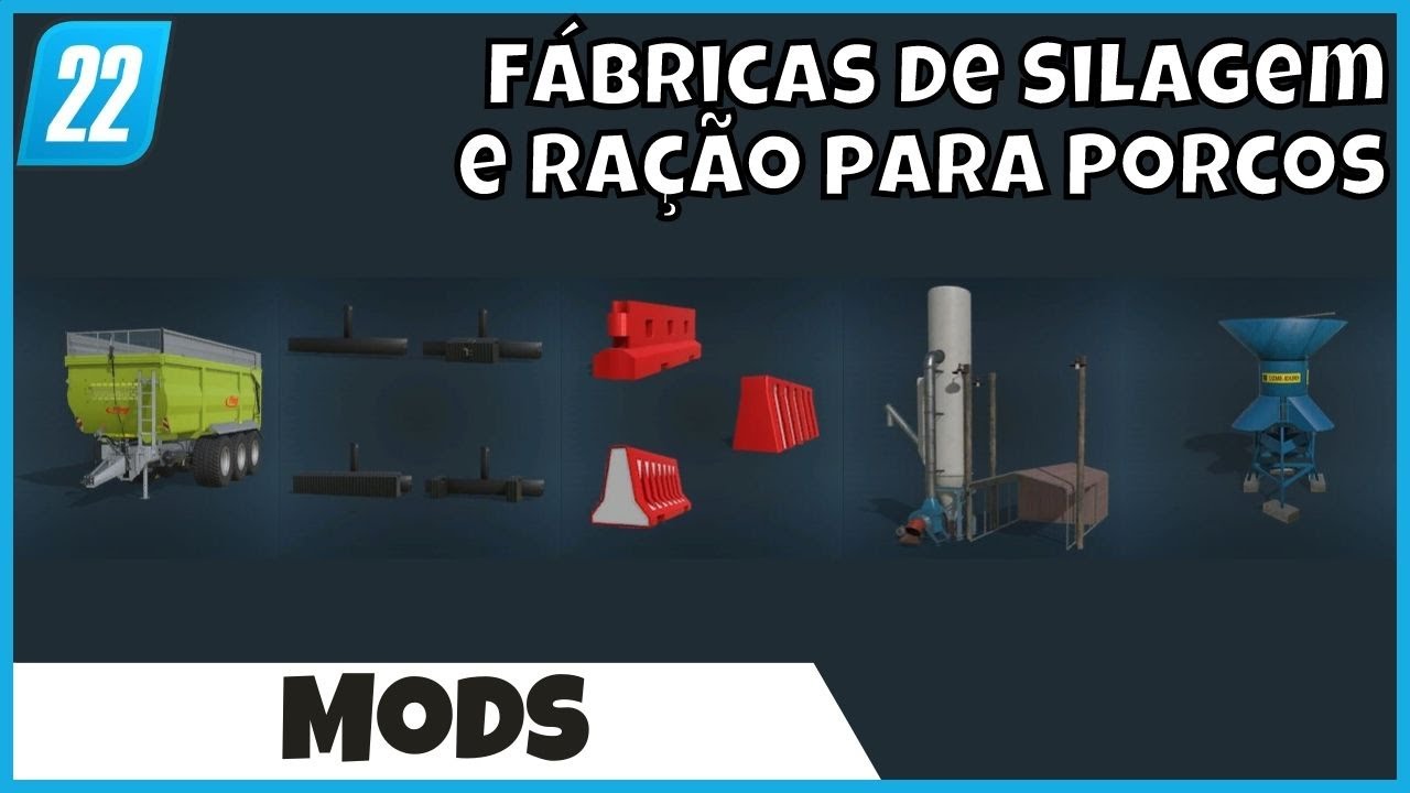 Novos Mods de F&aacute;brica de Silagem e Ra&ccedil;&atilde;o para Porcos no Farming Simulator 22