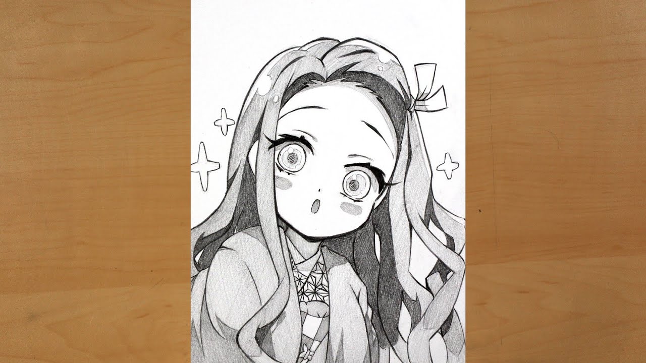 How to Draw Nezuko Kamado step by step | Easy anime Drawing