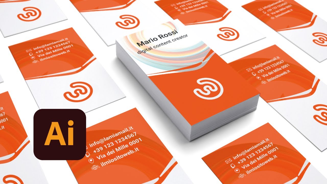 Come creare un Biglietto da Visita verticale con Illustrator