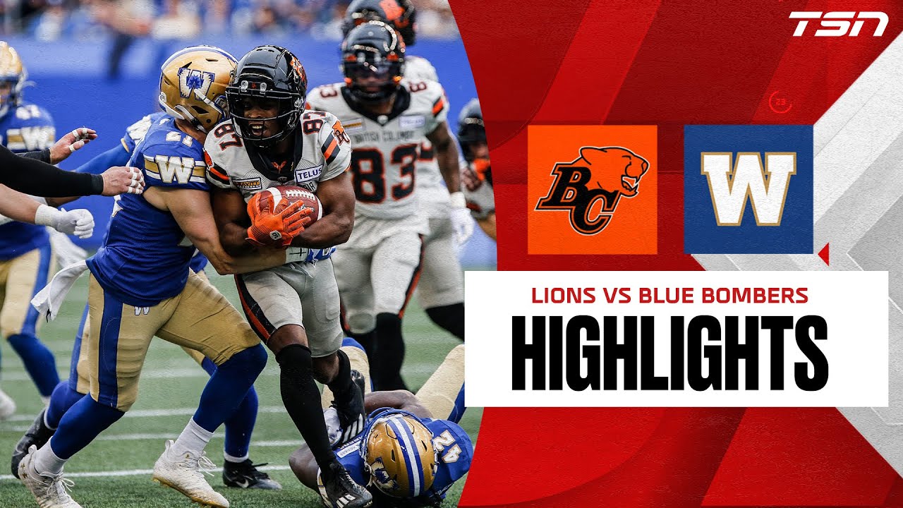 BC Lions vs. Winnipeg Bluebombers | CFL HIGHLIGHTS
