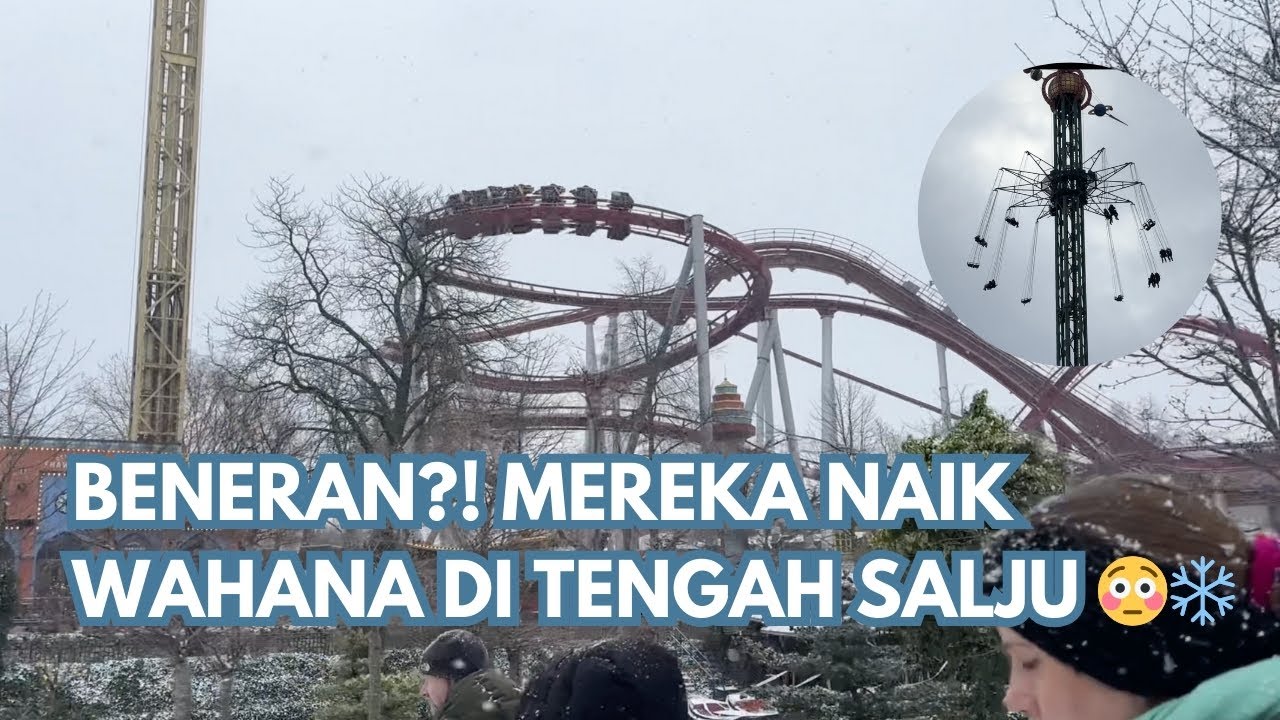 PERGI KE TAMAN BERMAIN PAS SALJU LEBAT