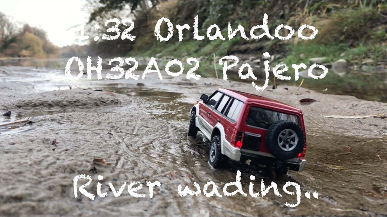 Orlandoo OH32A02 1/32 RC Mitsubishi Pajero: River wading!