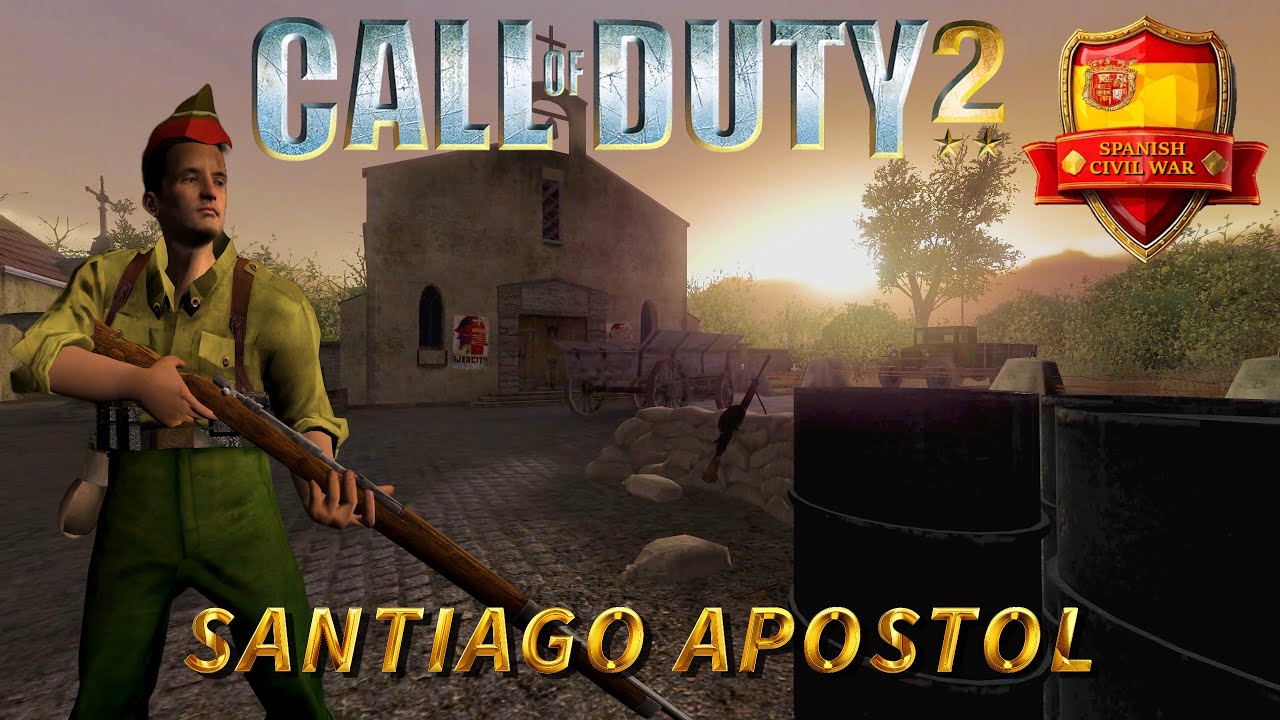 Call of Duty 2:  Santiago Apostol | Spanish Civil War  Veteran Gameplay custom