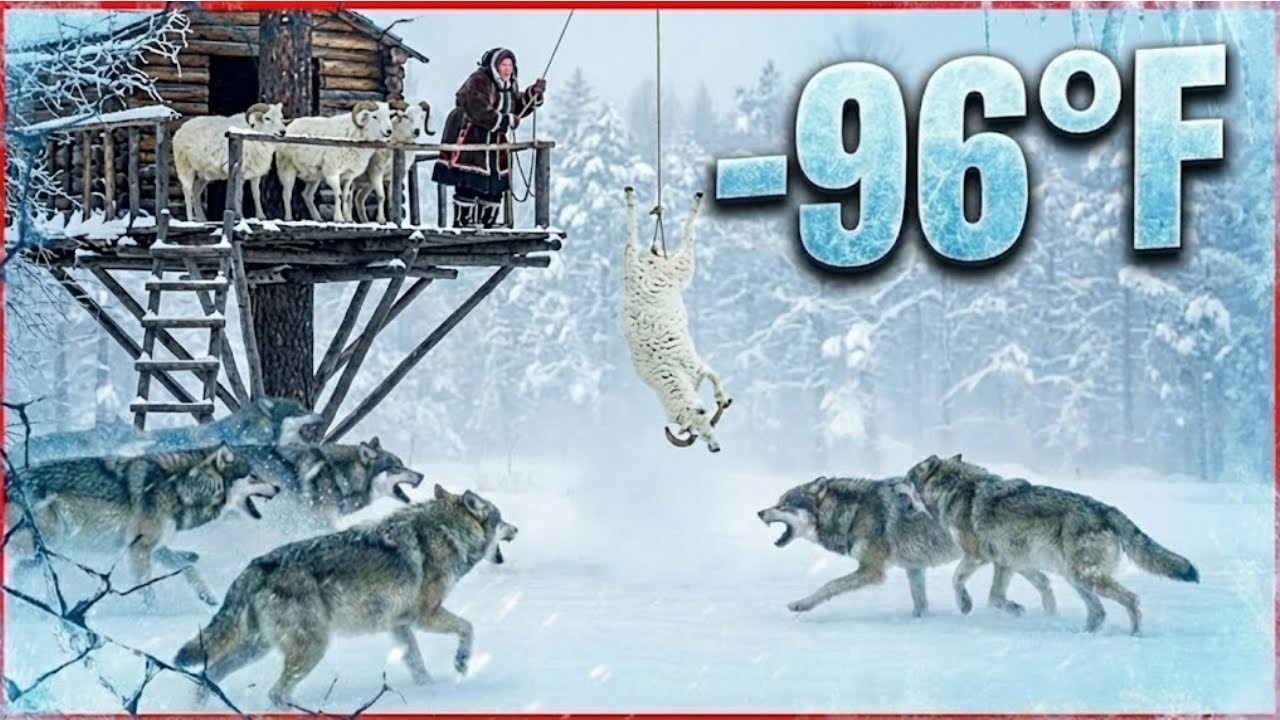 An 80-Year-Old Woman Faced 1,000 Wolves in –96°F on a Frozen Treehouse | Extreme Cold Documentary