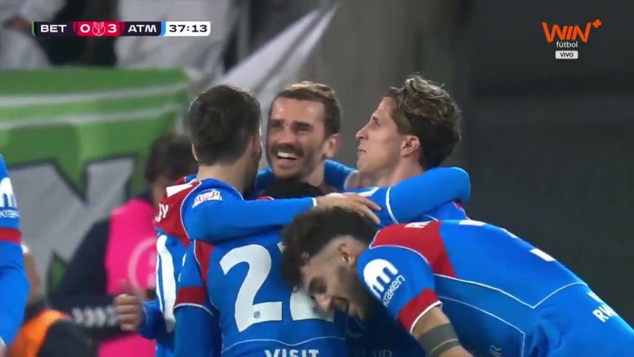 ¡GOLEADA 5-0 DEL ATLÉTICO DE MADRID ANTE BETIS Y CLASIFICACIÓN A SEMIS DE LA #CopaDelReyxWIN! 🔴🔵🏆🔥