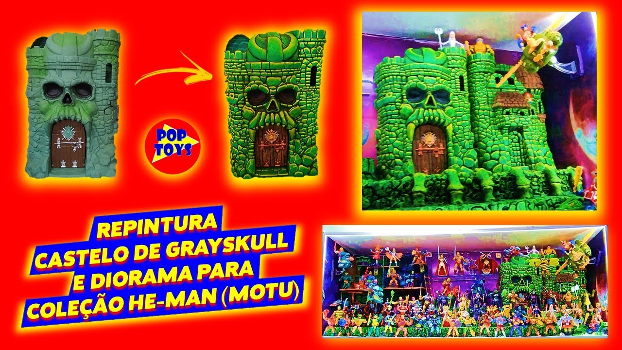 HE MAN - REPINTURA DO CASTELO DE GRAYSKULL E DIORAMA DA MINHA COLEÇÃO MOTU #heman #motu #masterofthe