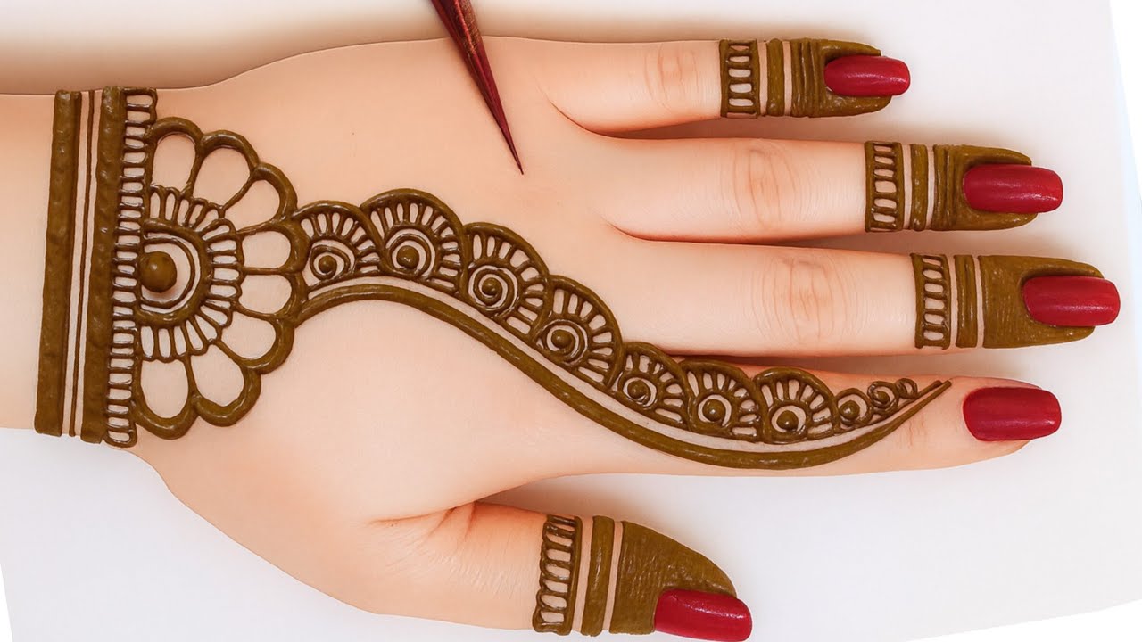 Very beautiful arabic mehndi design | easy back hand mehndi design| simple mehndi design