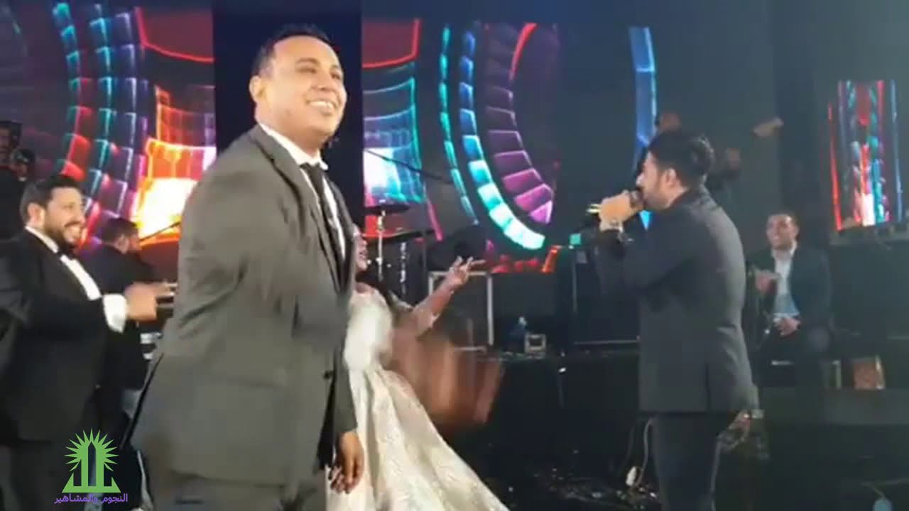 فرح شيماء سيف غناء بوسى ومحمد حماقى ودنيا سمير غانم ورقص روجينا والفنانين جزء 2