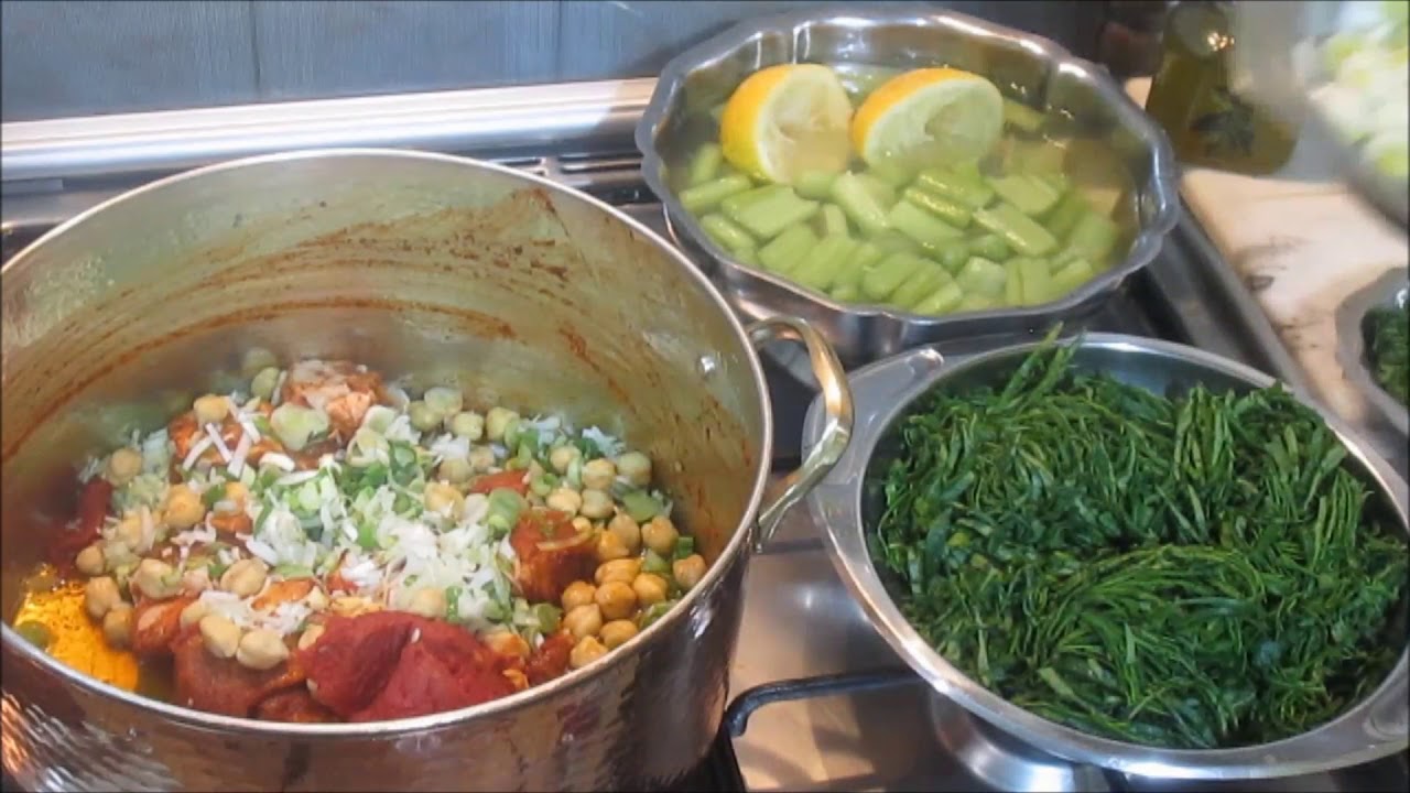 مرقة خضرة تونسيٌة                               Délicieux ragout aux légumes