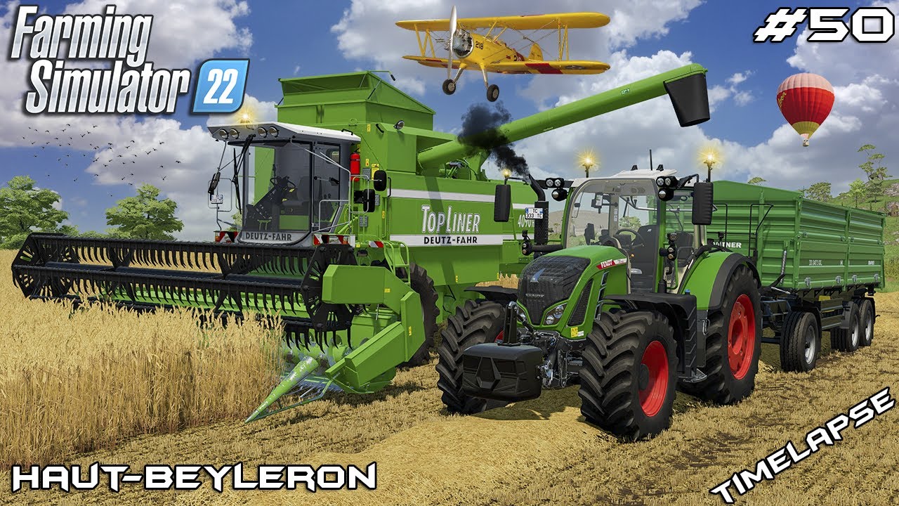 Уборка пшеницы с помощью Deutz-Fahr | Животные на Haut-Beyleron | Farming Simulator 22 | Эпизод 50