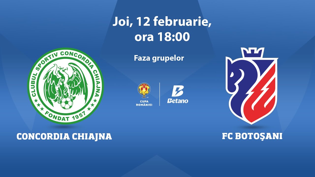 Cupa României Betano, grupe: Concordia Chiajna - FC Botoșani