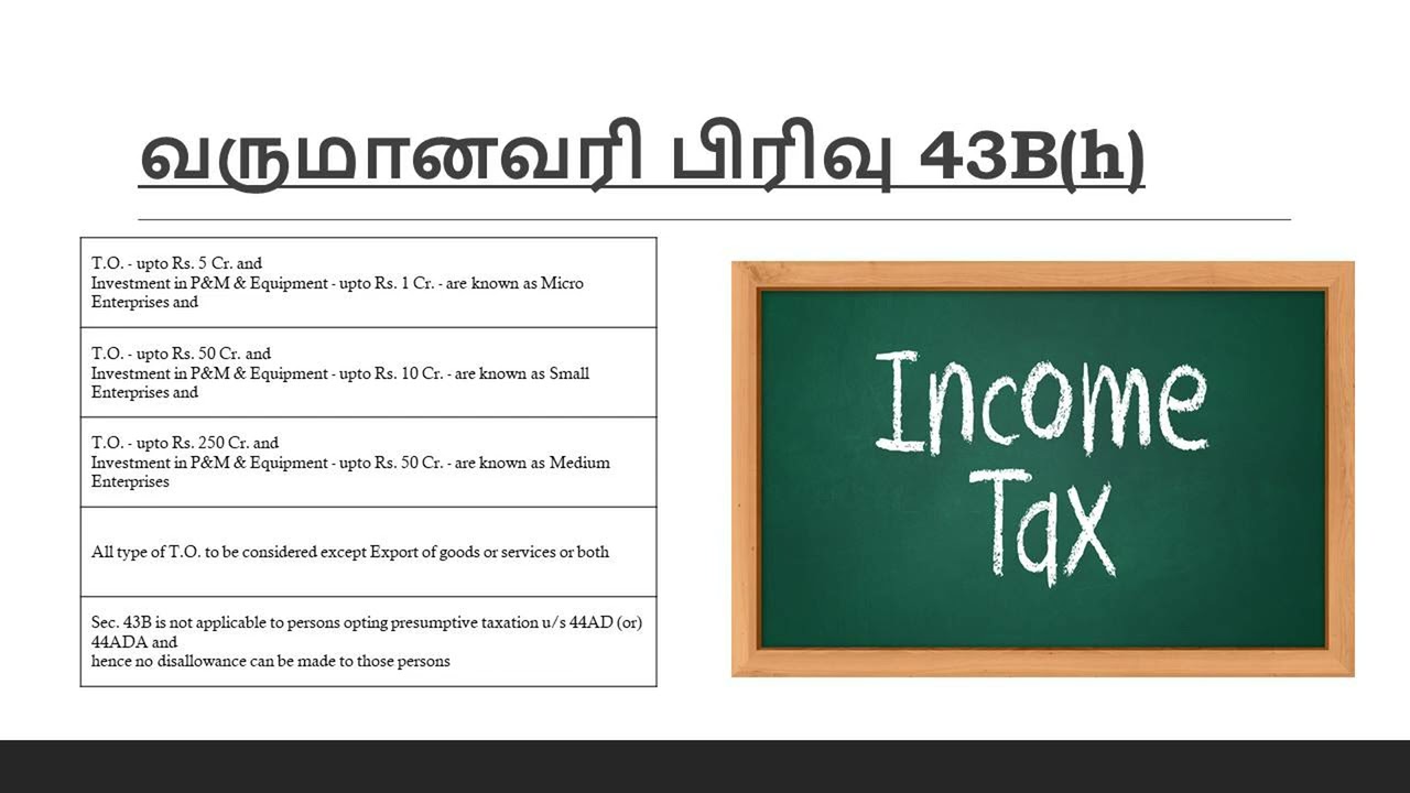 Important Amendment Sec | 43B h MSME payments Disallowance | AY 24-25 | Tamil