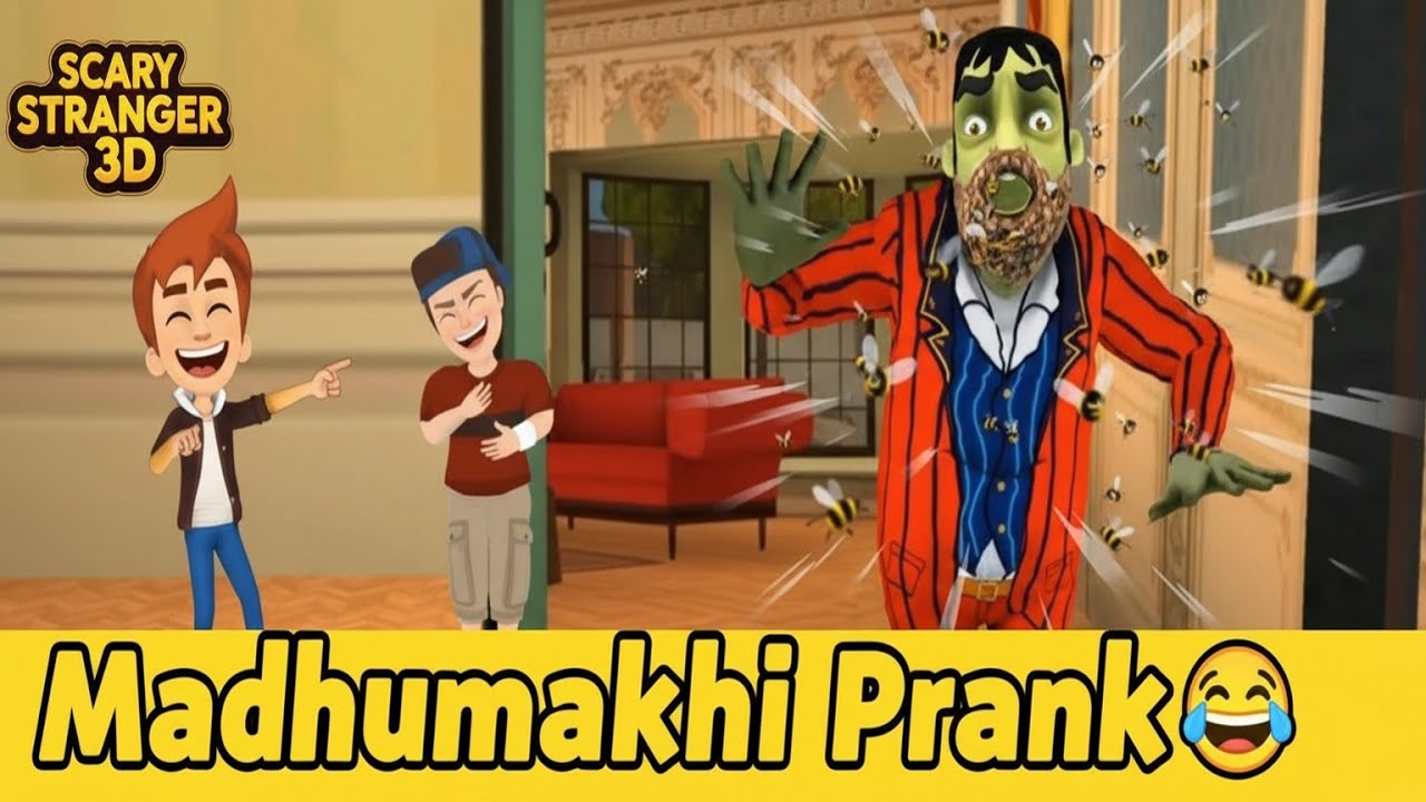 “Madhumakhi Ka Badla! 🐝😂 Stranger Ko Aisa Sabak Sikhaya | Scary Stranger 3D Full Gameplay”