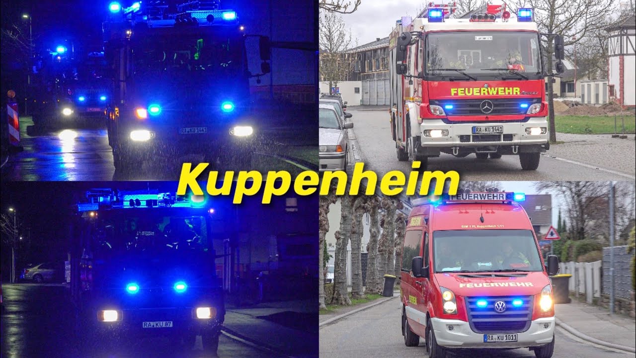 [FEUERWEHR KUPPENHEIM 🚒] Einsatzfahrten + Eintreffen am Einsatzort Feuerwehr Kuppenheim TAG & NACHT