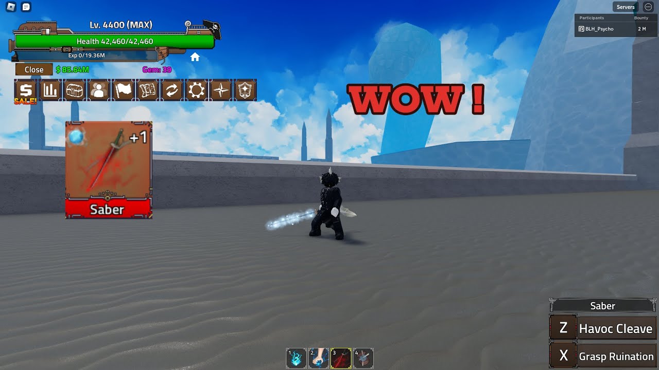 SHOWCASE SABER V2 KING LEGACY !!!