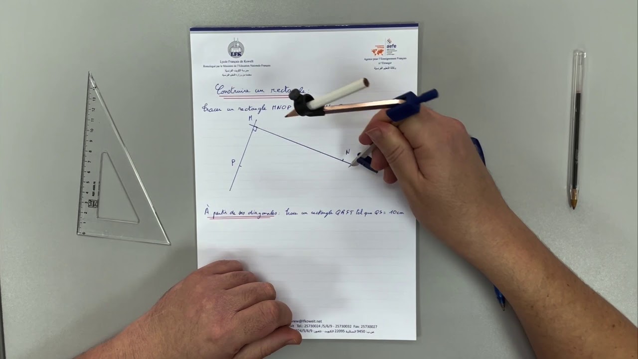 CONSTRUIRE UN RECTANGLE