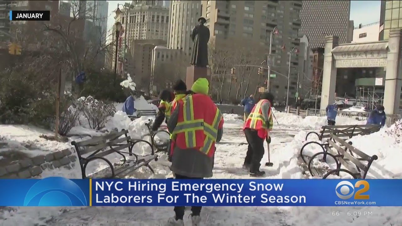 NYC hiring emergency snow laborers