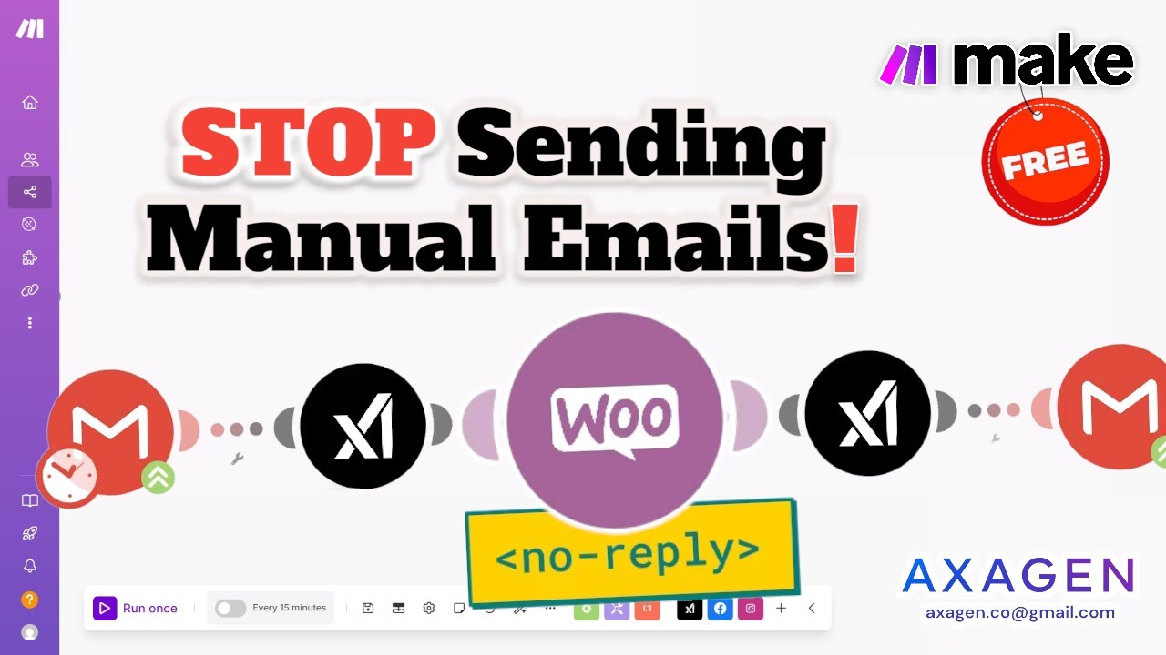Автоматические письма без ответа для заказов (БЕСПЛАТНЫЙ метод Gmail в Make.com)