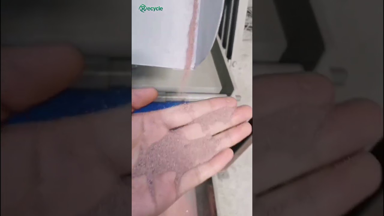 Recycling starts here/copper and resin powder/printed circuit board/PCB 