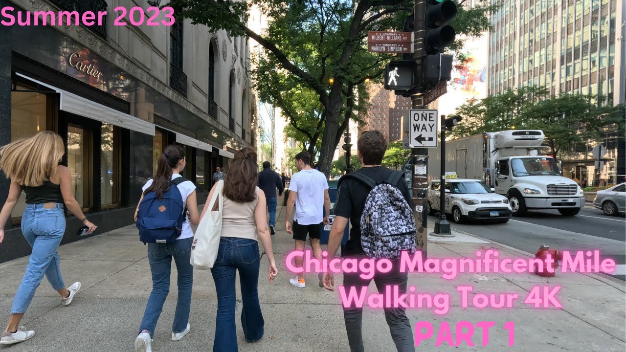 Chicago Magnificent Mile Walking Tour in 4k | Downtown Chicago Walking Tour Part 1| #chicagodowntown