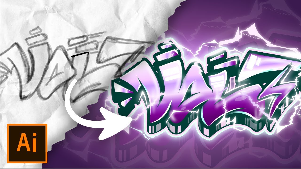 How to Draw Graffiti in Adobe Illustrator FROM SCRATCH!