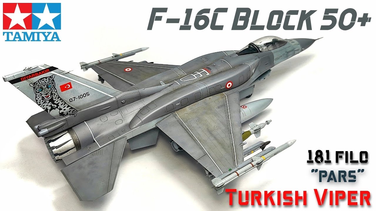 F-16 Block 50+ Fighting Falcon -Türk F-16'sı Maketi Yapımı -1.48 Tamiya