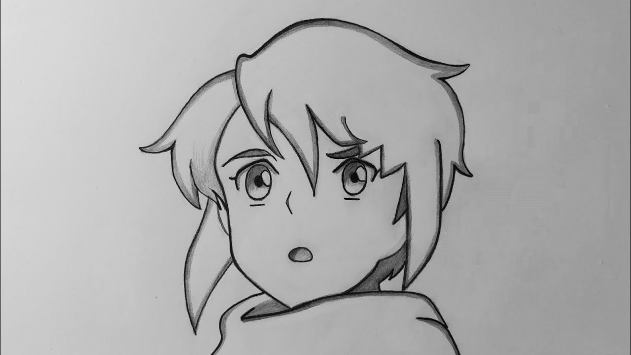 رسم ريمى بقلم رصاص من انمي دروب ريمي/رسم انمي