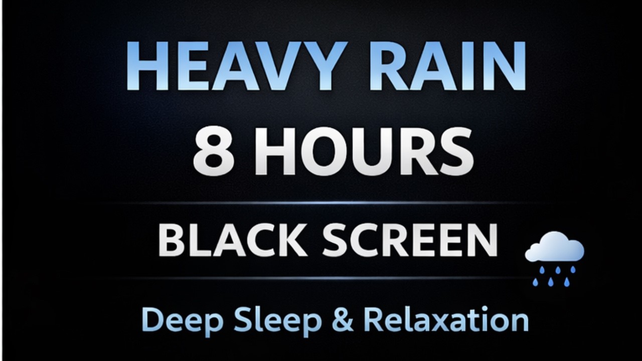 8 Hr Rain Black Screen