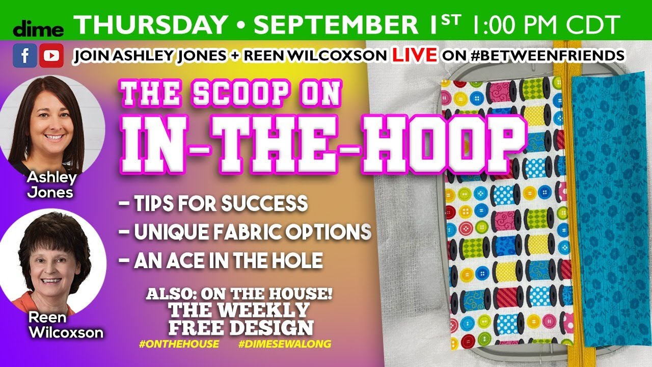 Wool Topped Pads for Embroidery Hoops | Press,  Pin, Piece, Trim All In the Hoop | Between Friends