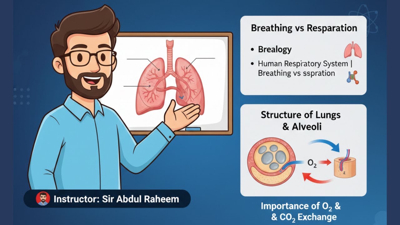 Gaseous Exchange | Class 10 Biology Chapter | STBB | Respiratory System | Sir Abdul Raheem